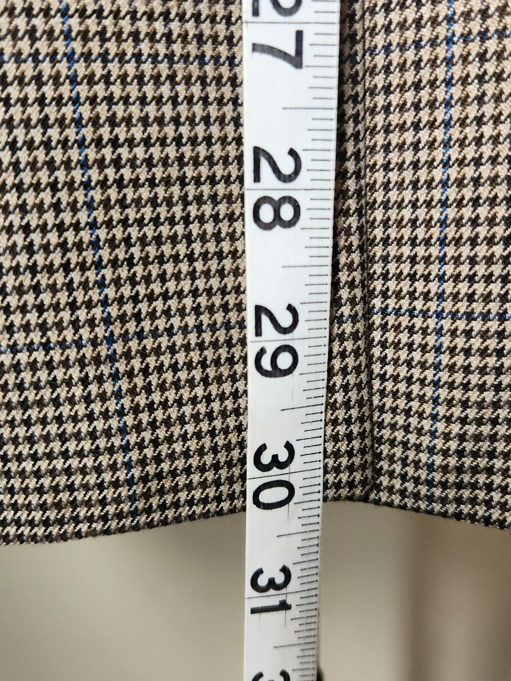 Lauren Ralph Lauren Mens 48R Tweed Look Houndstooth Blazer Tan Brown Sport Coat